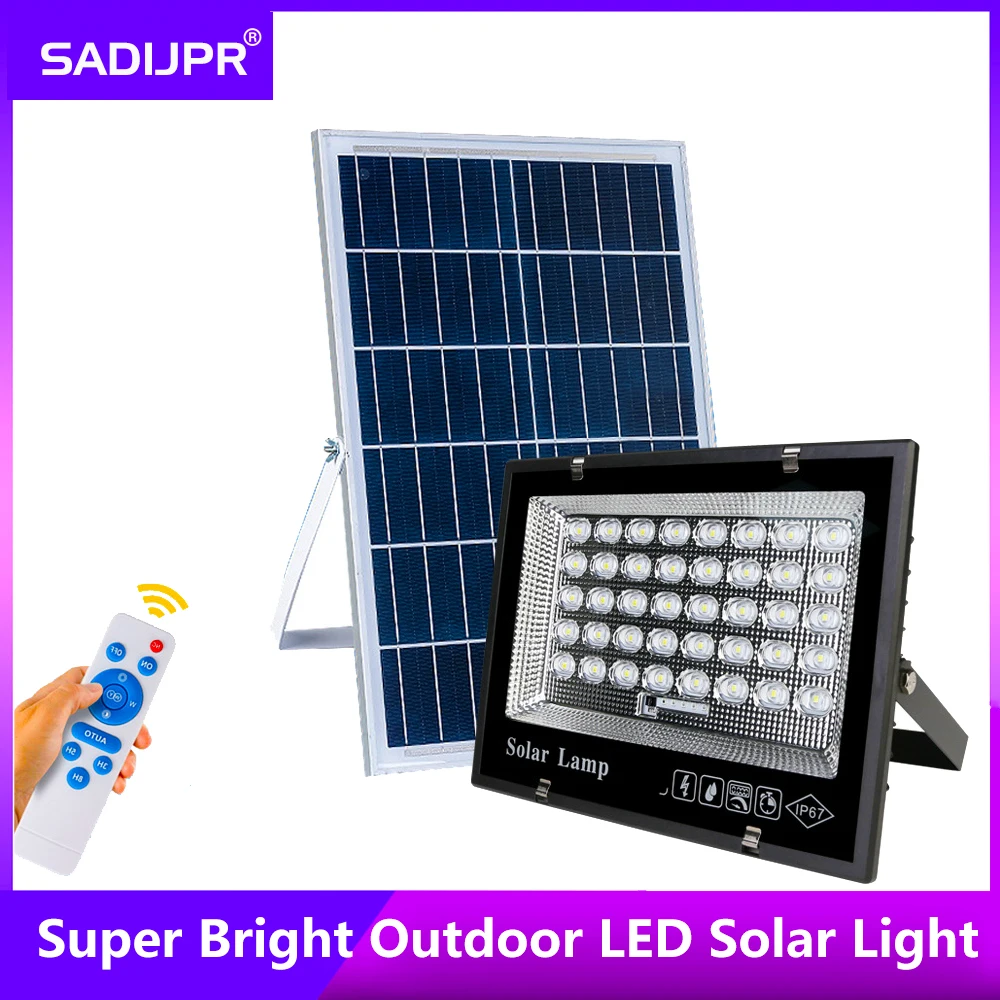 

108 LED Solar Lamp Lighting Mode Outdoor Decoration Sunlight 25W Wall Light PIR Motion Sensor IP67 Waterproof Garden Garage Lamp