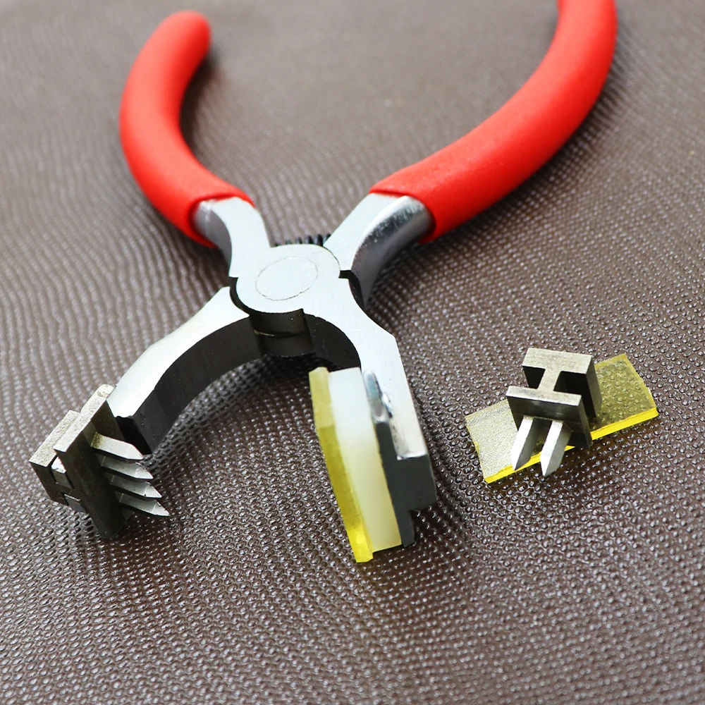 Leather Craft Tools Hole Punch Plier Silent Pricking Iron Diamond Chisel Sets French Stitching Chisel 4mm/3.38mm for Sewing Hole