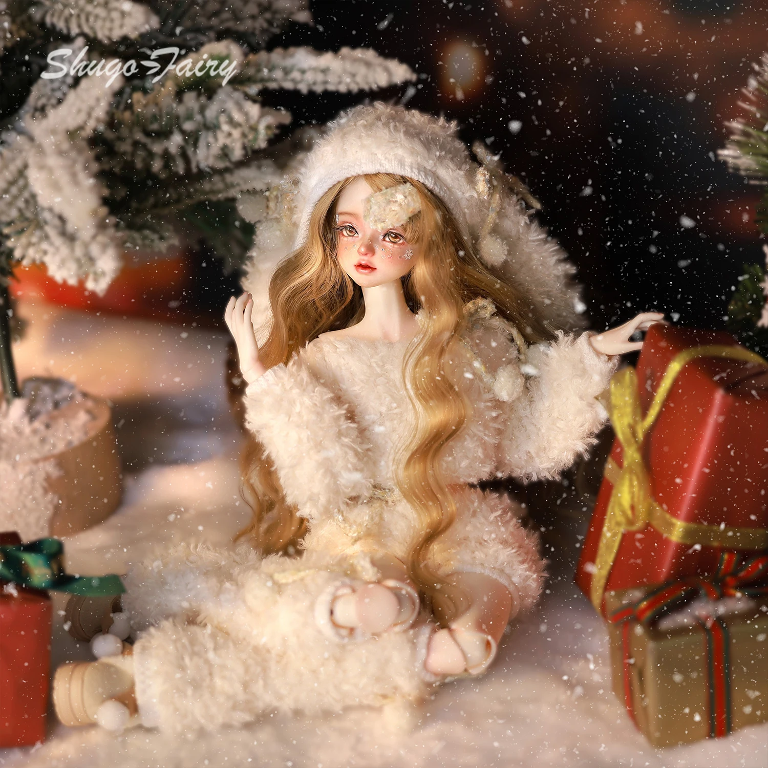 ShugaFairy Liano H Bjd Doll 1/4 Testa Bariy Snowy Fluffy Bunny Inverno Olaf Stile Figura In Resina Giocattoli Regali Femminili