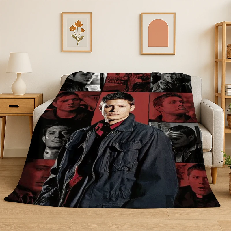 SPN Supernatural Dean Sam TV Flanelldecke, weiche, warme Decke für Schlafzimmer, Wohnzimmer, Bett, Reisen, Camping, Picknick, Kinder