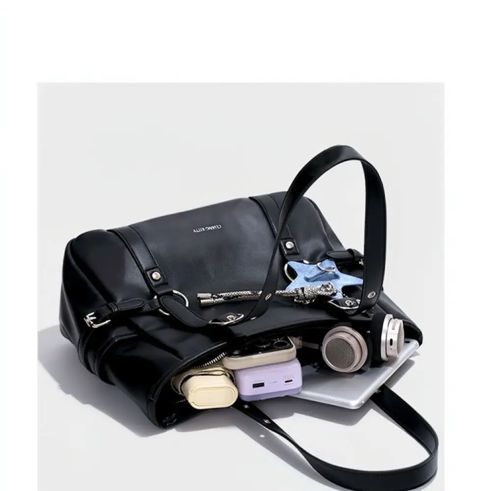 Women Tote Bag For Xinshaonv Black Handbag Large Capacity Shoulder Bag 2025 Fashion Commuter Simple Minimalist Street Style