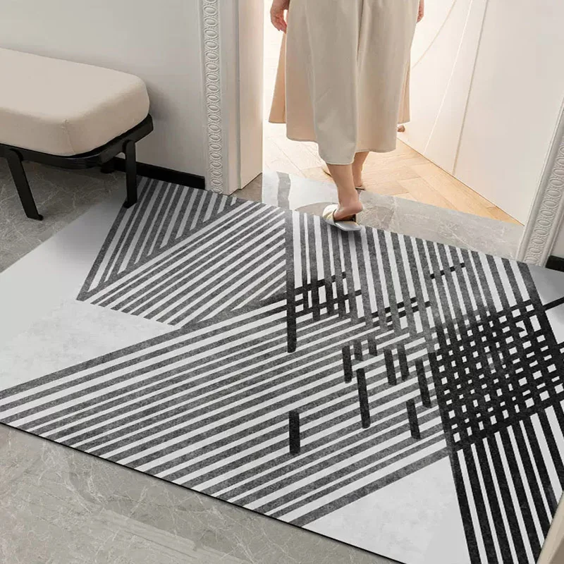 PVC Entry Door Floor Mat Kitchen Waterproof and Oil-proof Carpets Bathroom Non-slip Carpet Large Area Balcony Rugs Easy To Clean