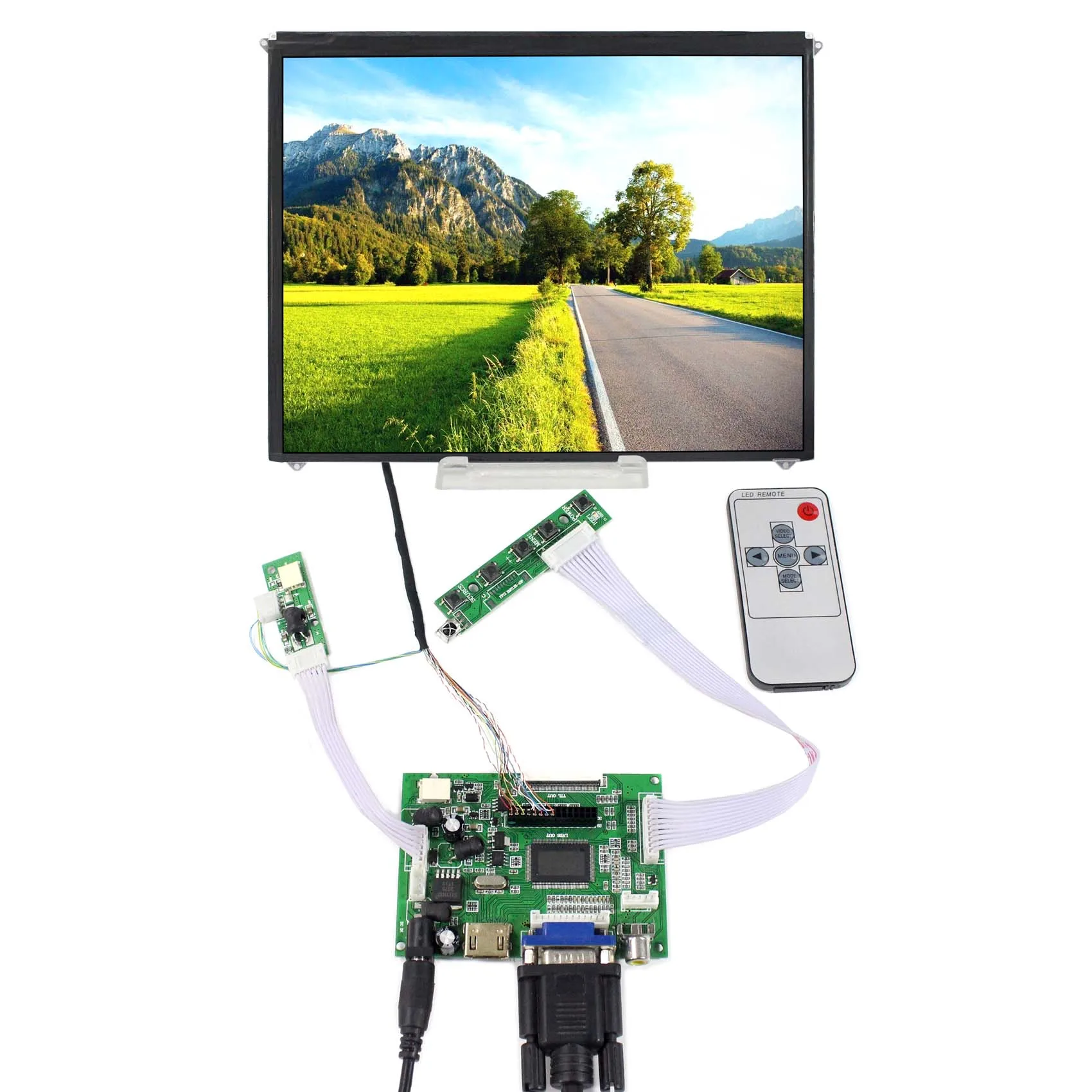 Lvds Interface Ips Screen Display 1024X768 9.7Inch Lcd Display With Lcd Driver Boards