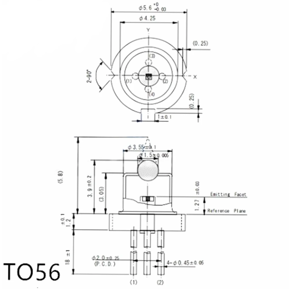 Imagem -05 - Diodo Laser 1550nm 5mw mm Pino To56 Peças