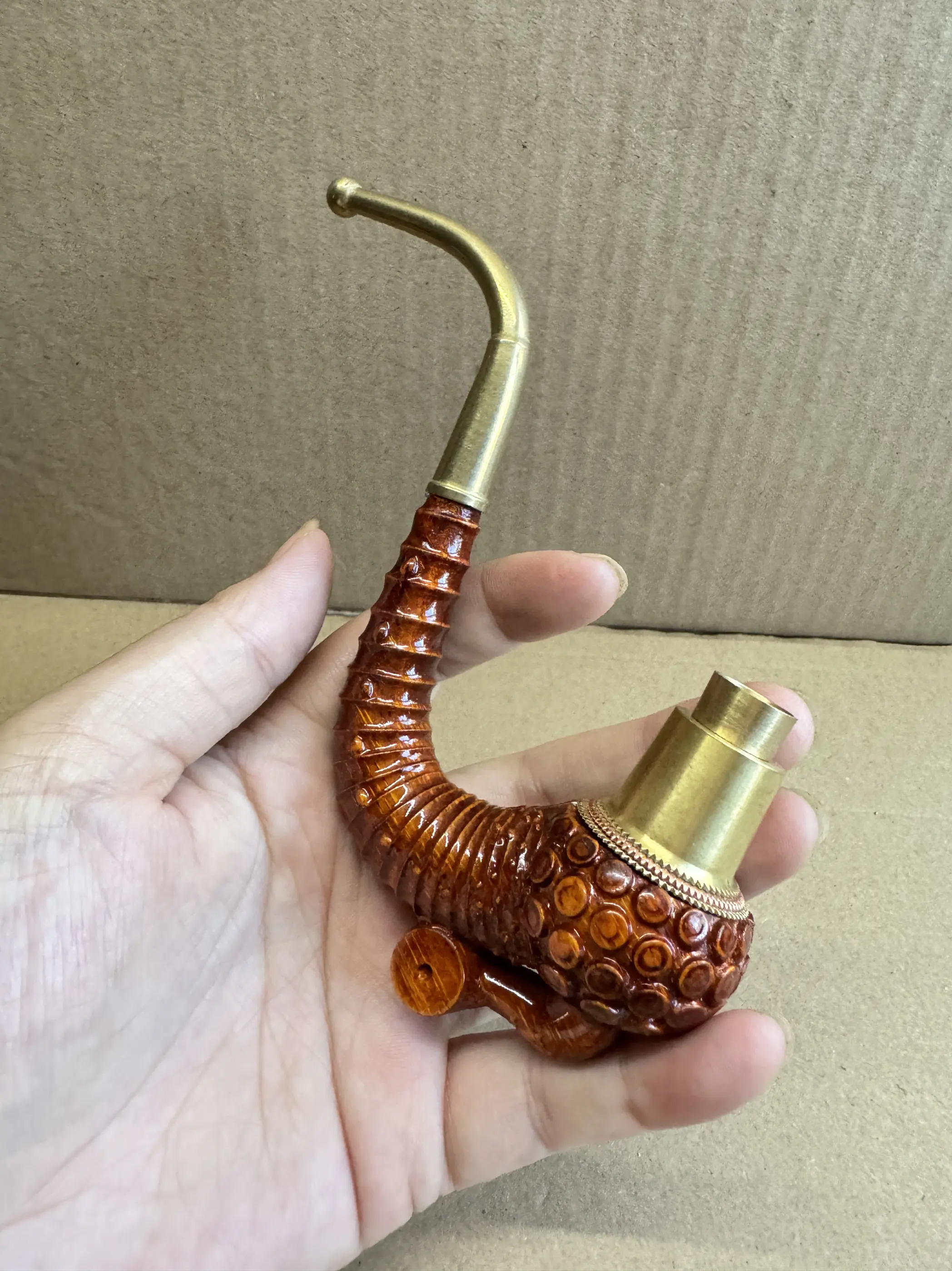 Guizhou Traditional Bamboo Carving Handmade Pipe Old-Fashioned Tobacco Small-Bowled Long-Stemmed (Tobacco) Pure Cigarette Holder