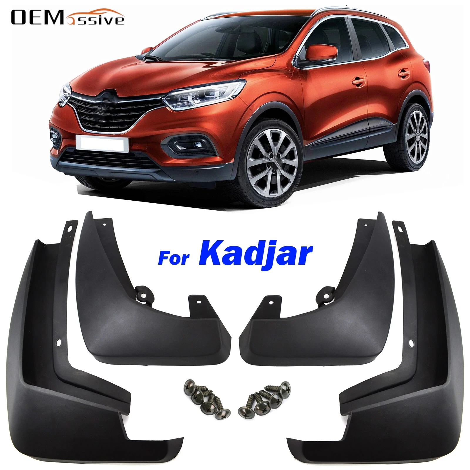 4x Car Mud Flaps For Renault Kadjar 2015 - 2022 Splash Guard Mudguards Front Rear Fender Cover 2016 2017 2018 2019 2020 2021