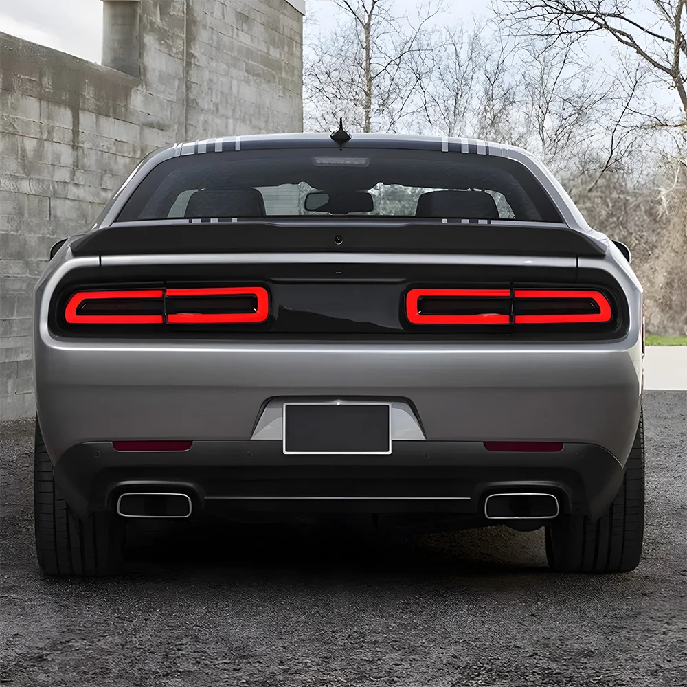 

Автомобильные задние фонари в сборе для Dodge Challenger 2008-2014, светодиодные автоматические задние фонари, обновление, мигающие аксессуары для задних фонарей