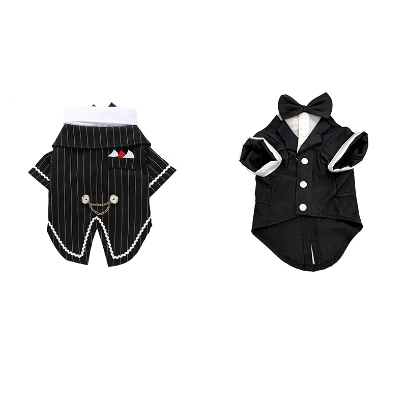 Pet Dog Clothes Cat Clothes Tuxedo Suit Gentleman Cosplay Wedding Celebration Anniversary Party Uniform Pets Accessories