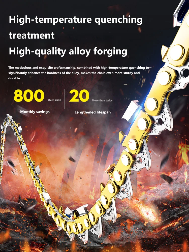 Oxy-fuel chain saw 6-inch, 8-inch, 10-inch, 12-inch, 16-inch universal logging lithium battery chain saw 18-inch chain accessori