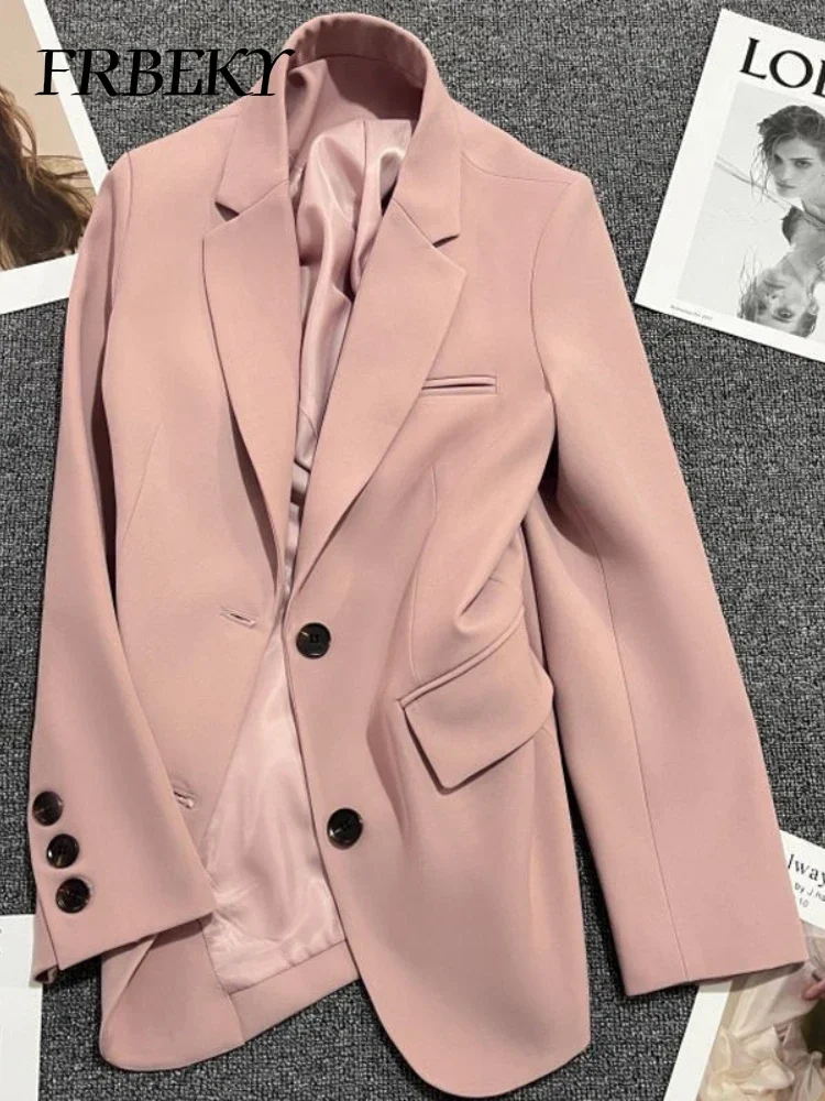 Elegant Women's Jackets Autumn Winter New Solid Color Blazer Fashion Leisure Temperament Ladies Jacket Blazer Woman Streetwear
