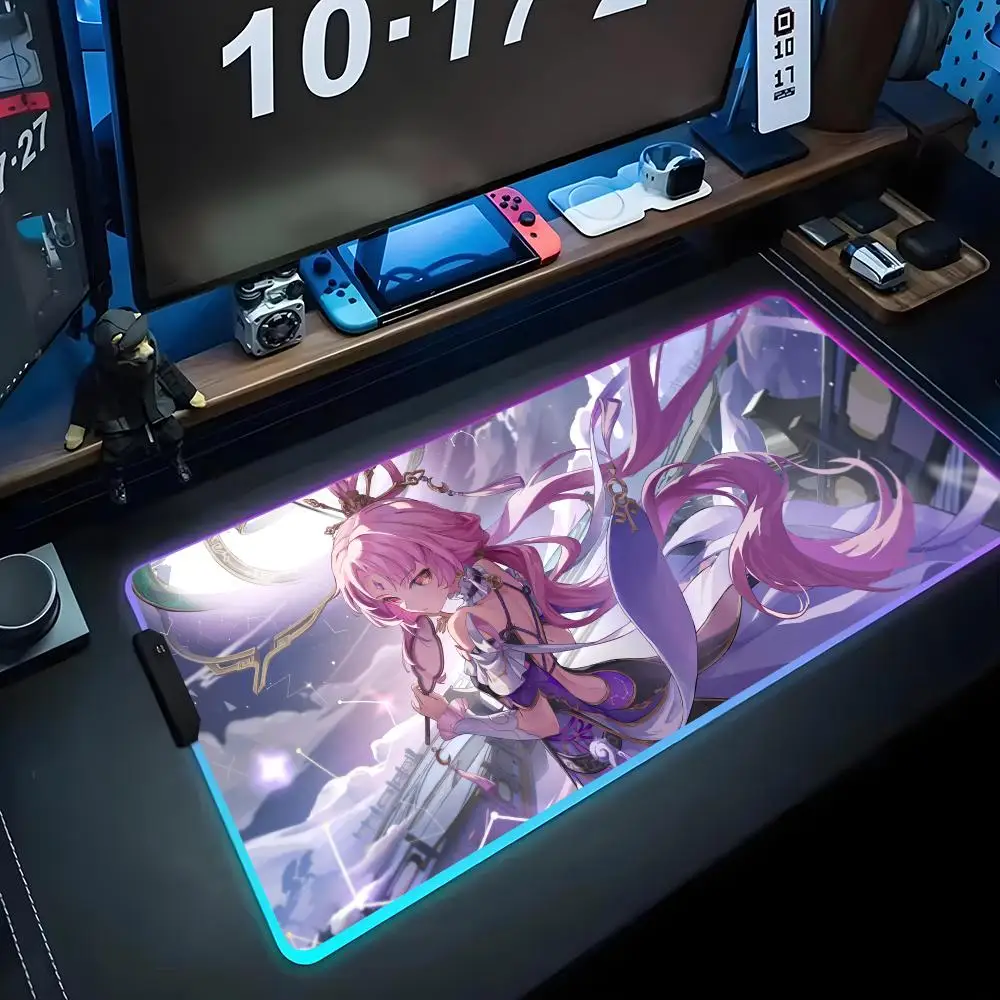

fu xuan Mouse Pad RGB Gaming Mousepad Big LED Pad PC Desk Mat Luminous Mouse Pad Large Keyboard Mats Table Rug With Backlit