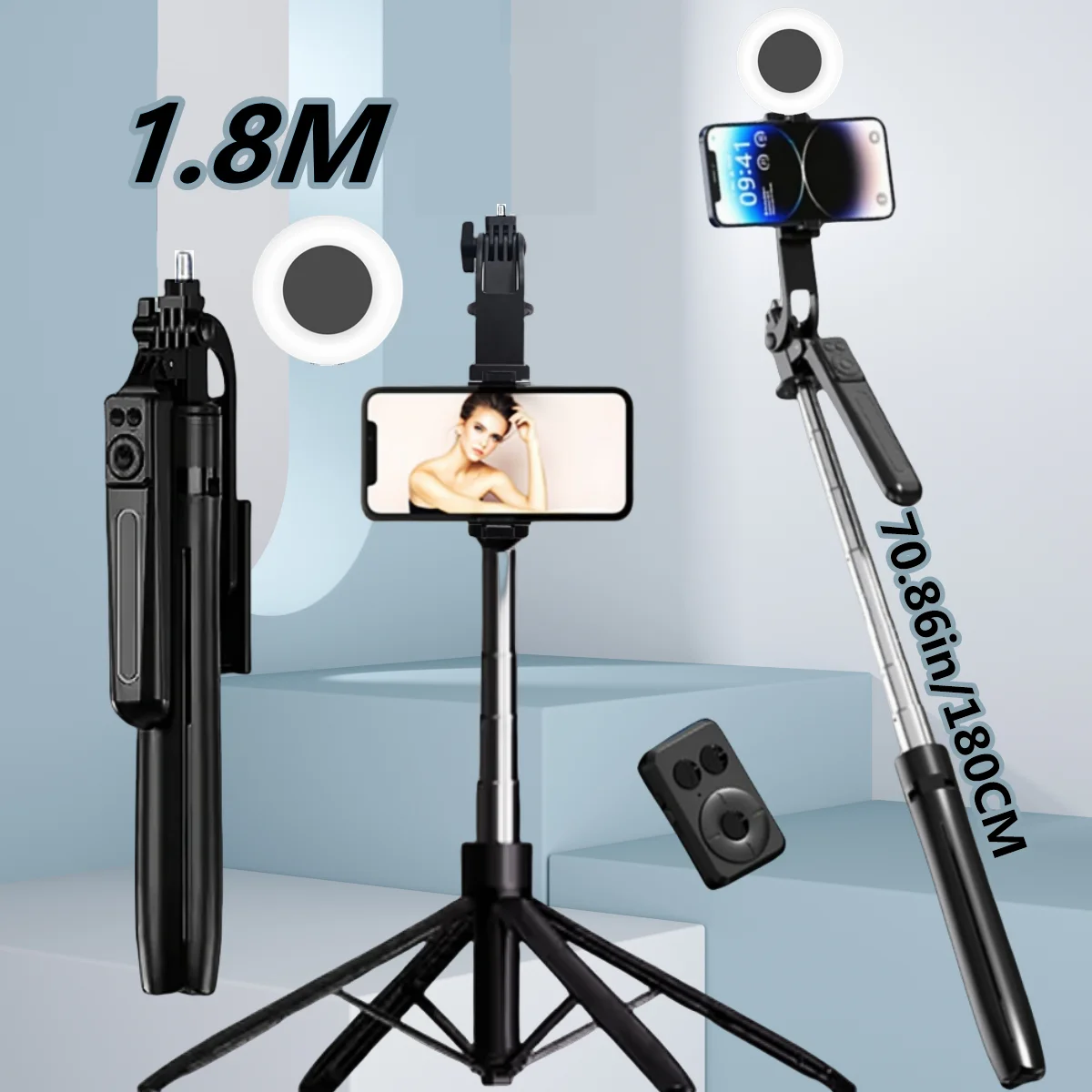 Новый штатив FANGTUOSI для камеры смартфона, штативы-подставка с затвором Bluetooth, беспроводные кронштейны для селфи-палки с держателем для телефона