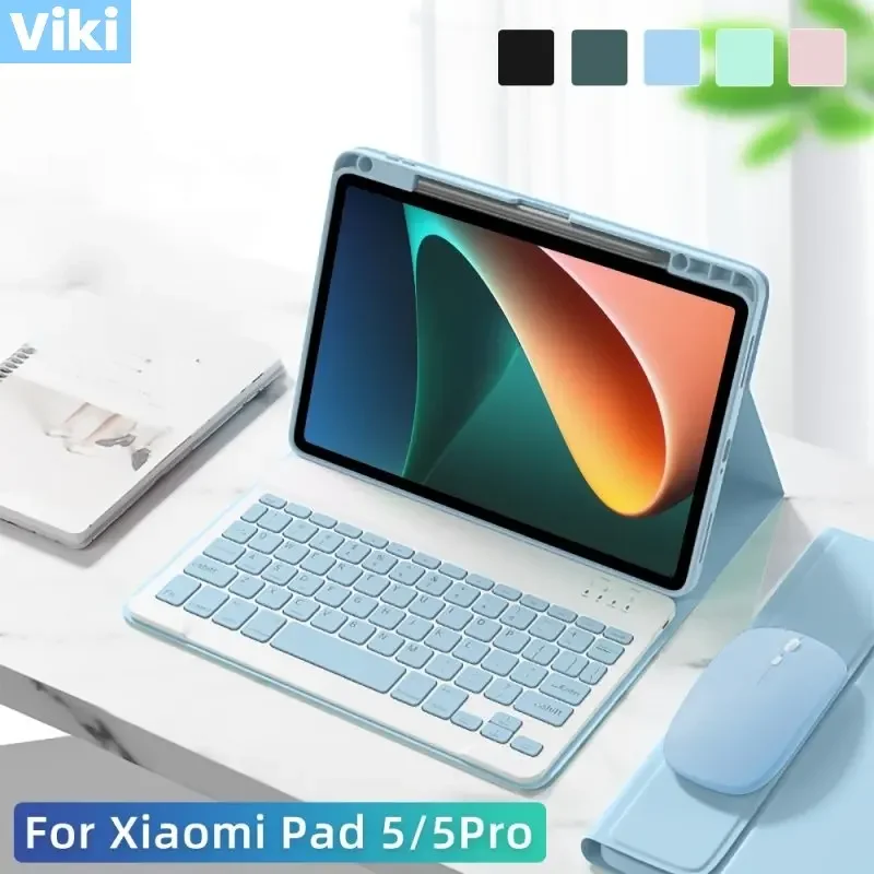 

For Mi Pad 5 Case with Keyboard Case For Xiaomi Pad 5 2021 For Xiaomi Pad 5 Pro 11 in Tablet Cover Xiaomi Pad Accessories Funda