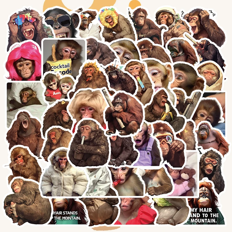 

55pcs super zings monkey expression stickers computer book DIY graffiti accessories accessory sticker spring summer new gift