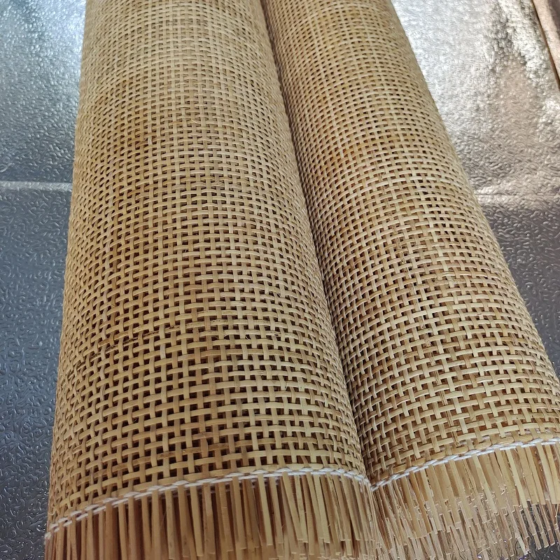 Natural 40/45/50cm Real Indonesia Rattan Cane Webbing Roll 2.0mm Checkered Wall Ceilling Chair Table Door Cabinet Decor Material