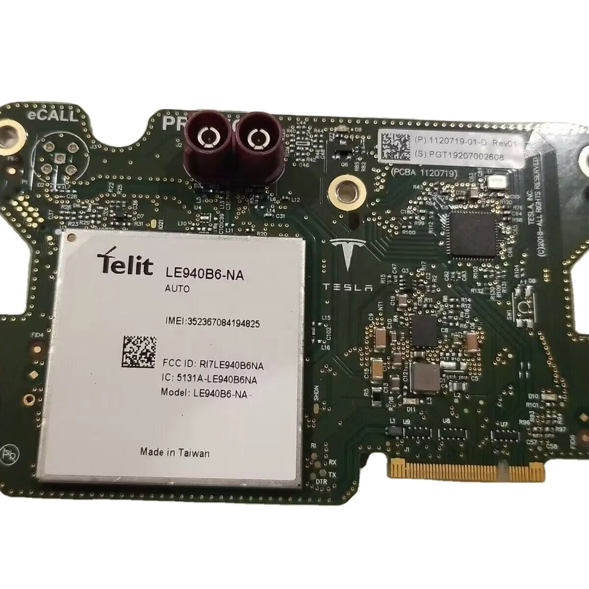 

Карта подключения модема TELIT для Tesla Model 3 1120719-01-D LE940B6-RW/LE940B6-NA/LE940B6-CN
