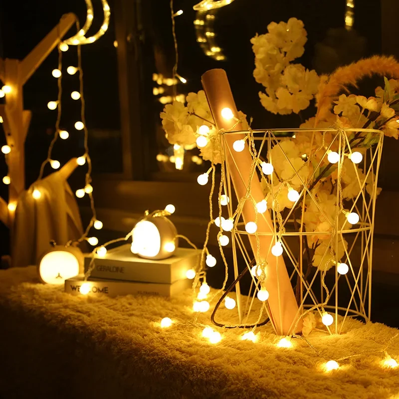 USB/Power LED Ball Garland Light Fairy Light String Outdoor Light Christmas Party Decoration Room Decoration