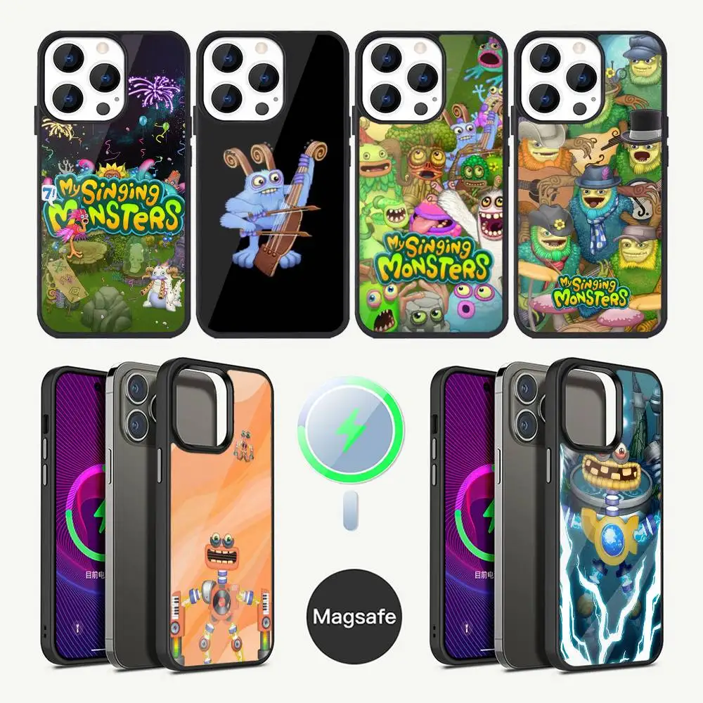 

My Singing M-Monsters Phone Case For iPhone 16,15,14,13,12,11,Plus,Pro,Max Mini Magsafe Magnetic Wireless Charging