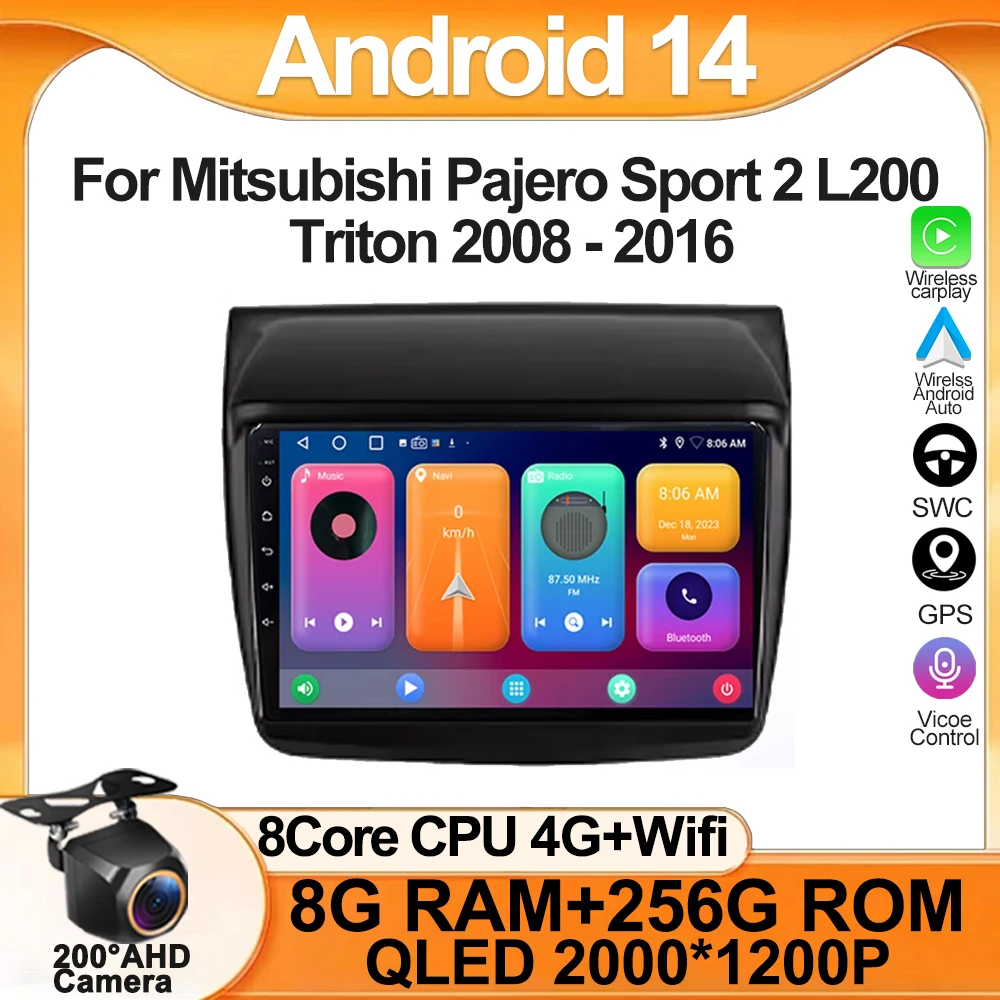 

For Mitsubishi Pajero Sport 2 L200 Triton 2008 - 2016 Android Multimedia Car Player Navigation Radio Stereo NO 2DIN DVD WIFI HDR