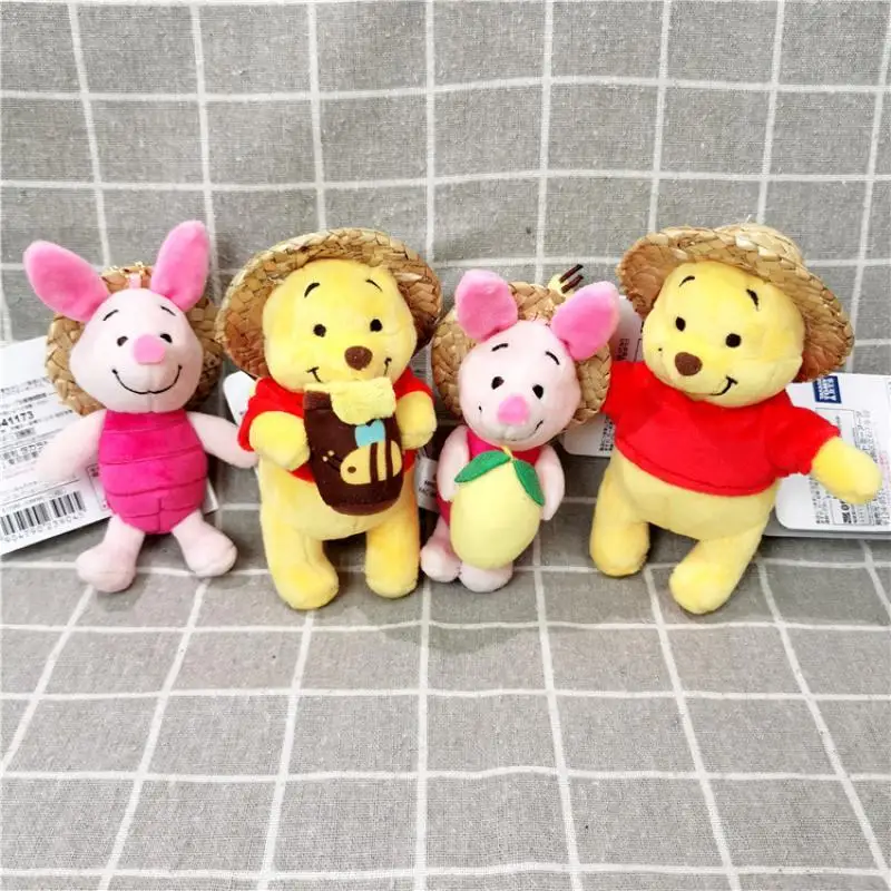 Disney Pooh Bär Cartoon Plüschtiere Schlüsselanhänger Rucksack Schlüsselanhänger Zubehör Jungen und Mädchen Geburtstagsgeschenke Kreative Peripheriegeräte