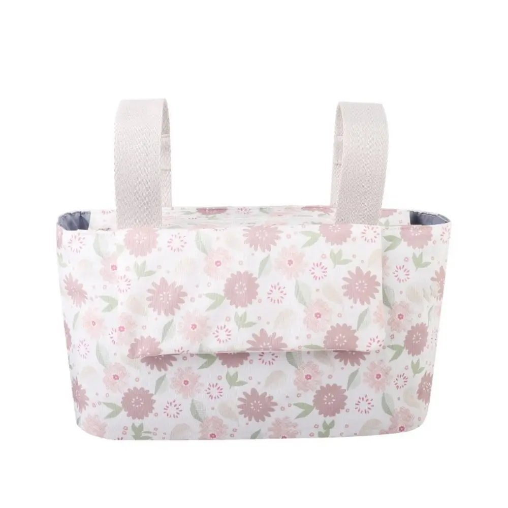 حقيبة عربة أطفال ذات سعة كبيرة مع جيوب متعددة من قماش أكسفورد لتخزين عربة الأطفال وحقيبة معلقة بزر مغناطيسي