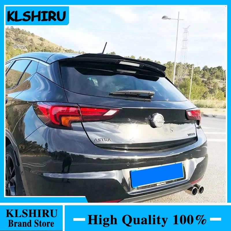 For Opel Astra K Hatchback 2015-2021 Rear Trunk Roof Spoiler Cap Rear Roof Lip Spoiler Wing ABS Car Tail Wing Spoiler Tuning