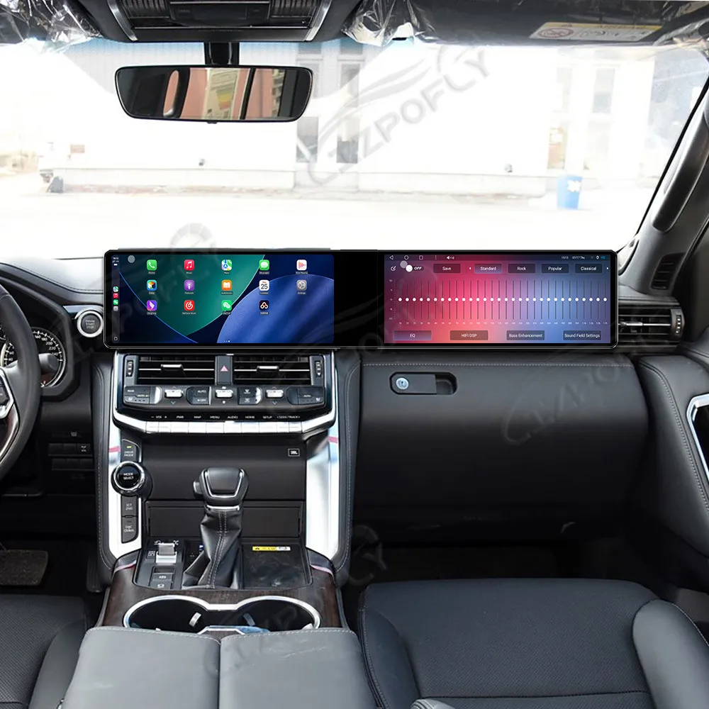 

12.3 Inch Dual Screen Car Radio Android For Toyota Land Cruiser 2021-2025 CarPlay Multimedia Video Player Car GPS Navigation 4G