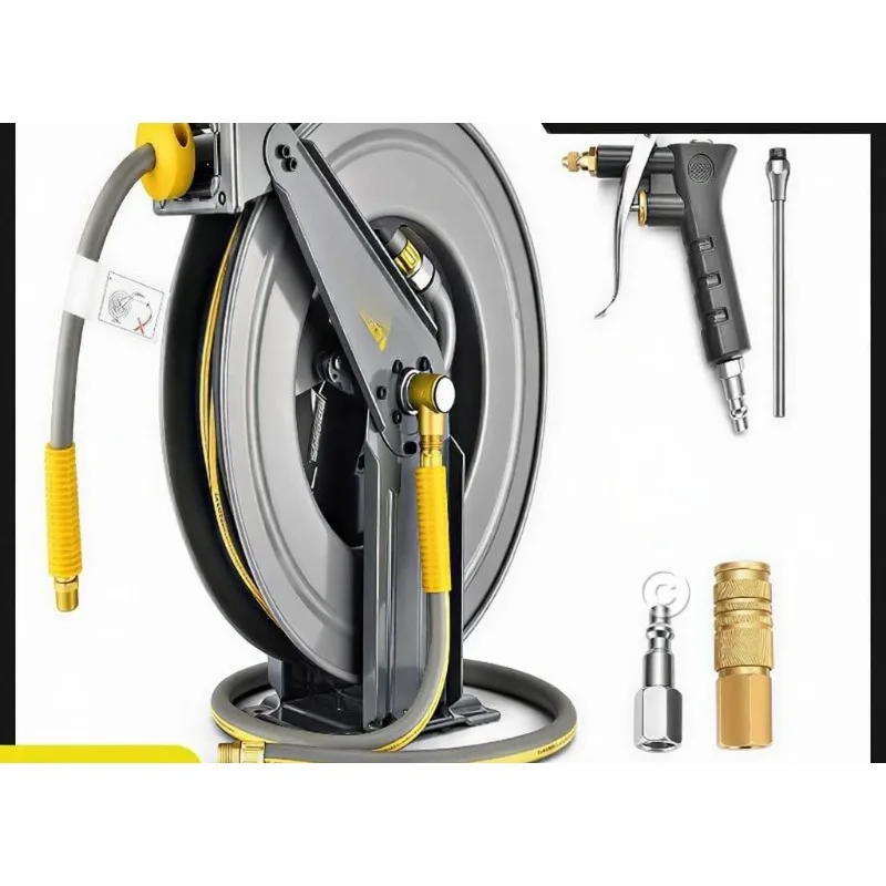 Retractable tracheal reel 1/2 mixed hose custom heavy duty steel reel