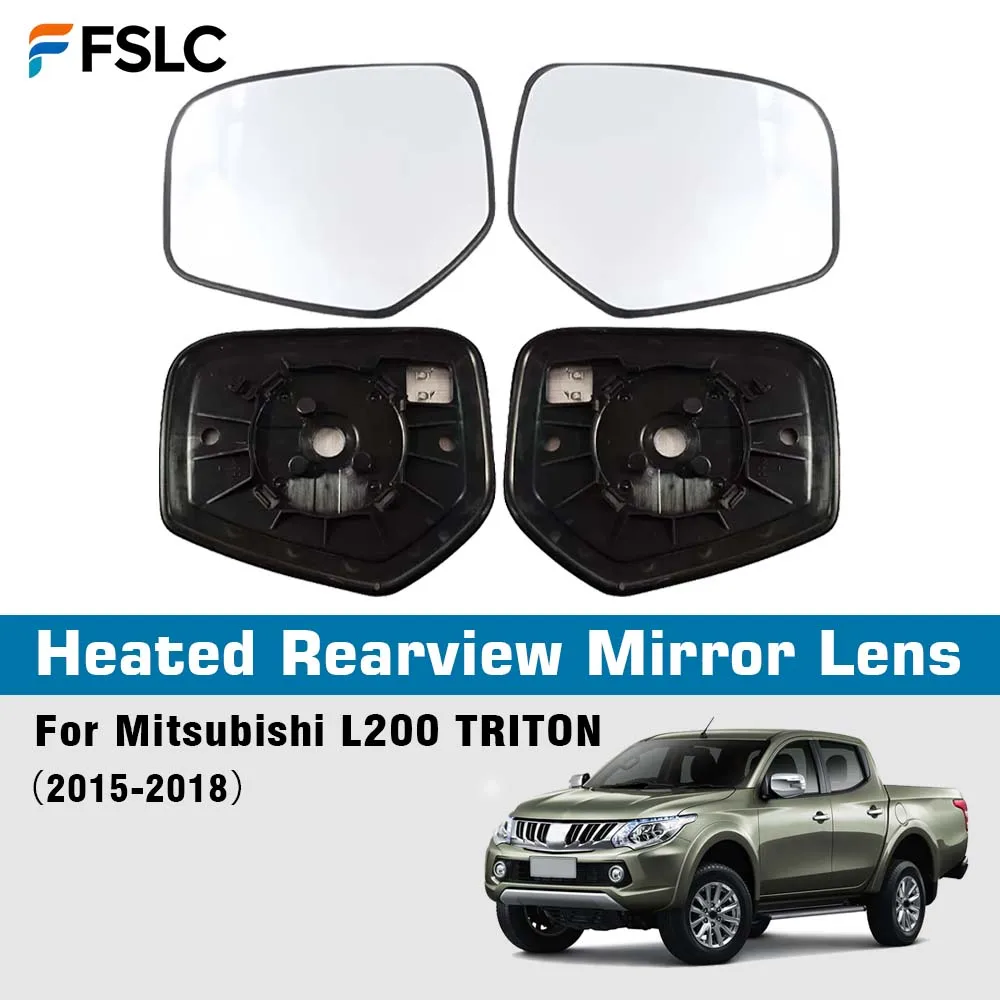 

Car Wide Angle Heated Rearview Mirror Lens For Mitsubishi L2OO TRITON 2015 2016 2017 2018 Mirrored Glass Cars Accessories