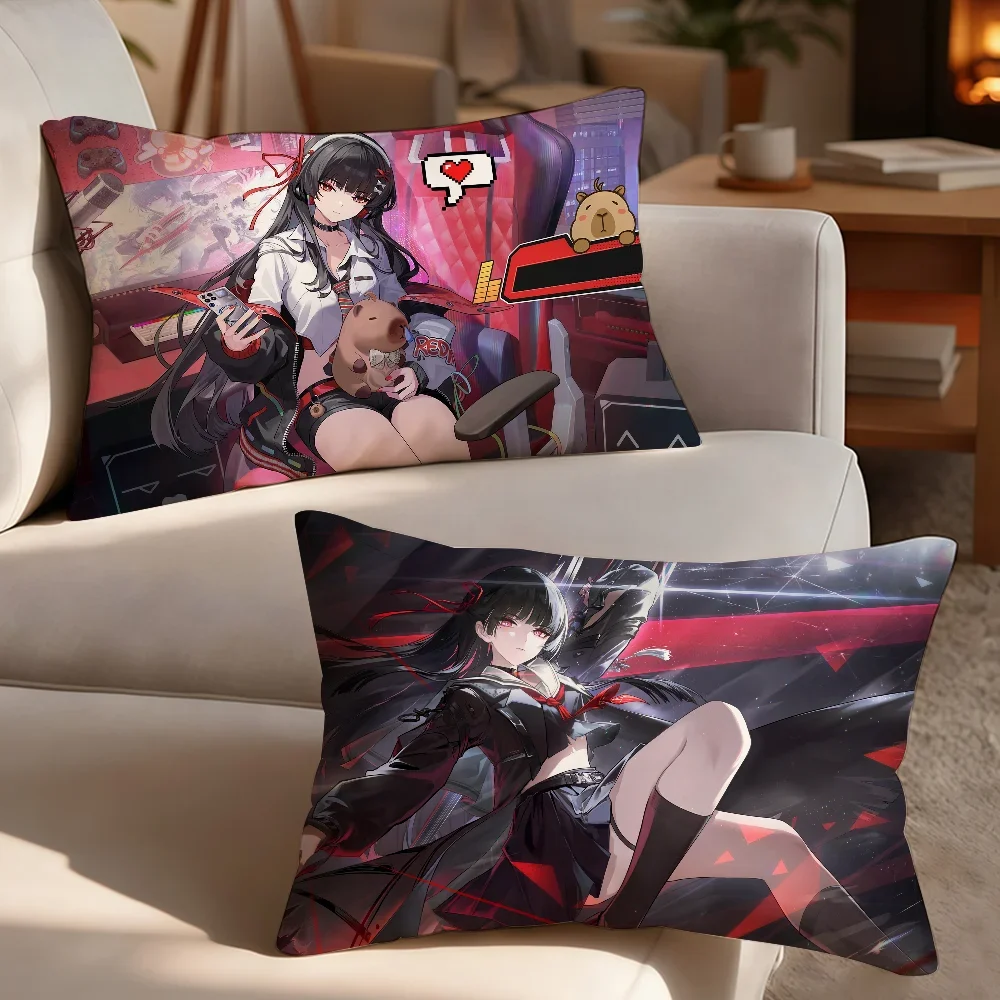 Chisa Game Wuthering Waves cushion cover Breathable Washable Decor Shell Concealed Zipper Sofa Office Lumbar Decoration