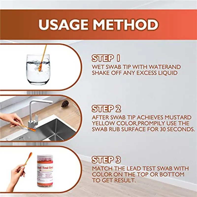 ABMI-Lead Paint Test Swabs Kit: 240 Pcs Lead Test Kit Swabs, Home Lead Test Kit, Lead Check Swabs, Lead Testing,