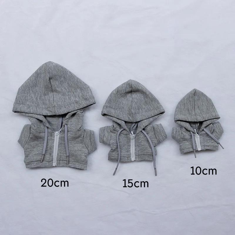 10/15/20cm Doll Clothes Candy Colors Handmade Hoodies Doll Sweatshirt Shorts Coat Long Sleeve Clothes  Doll Clothing Accessorie