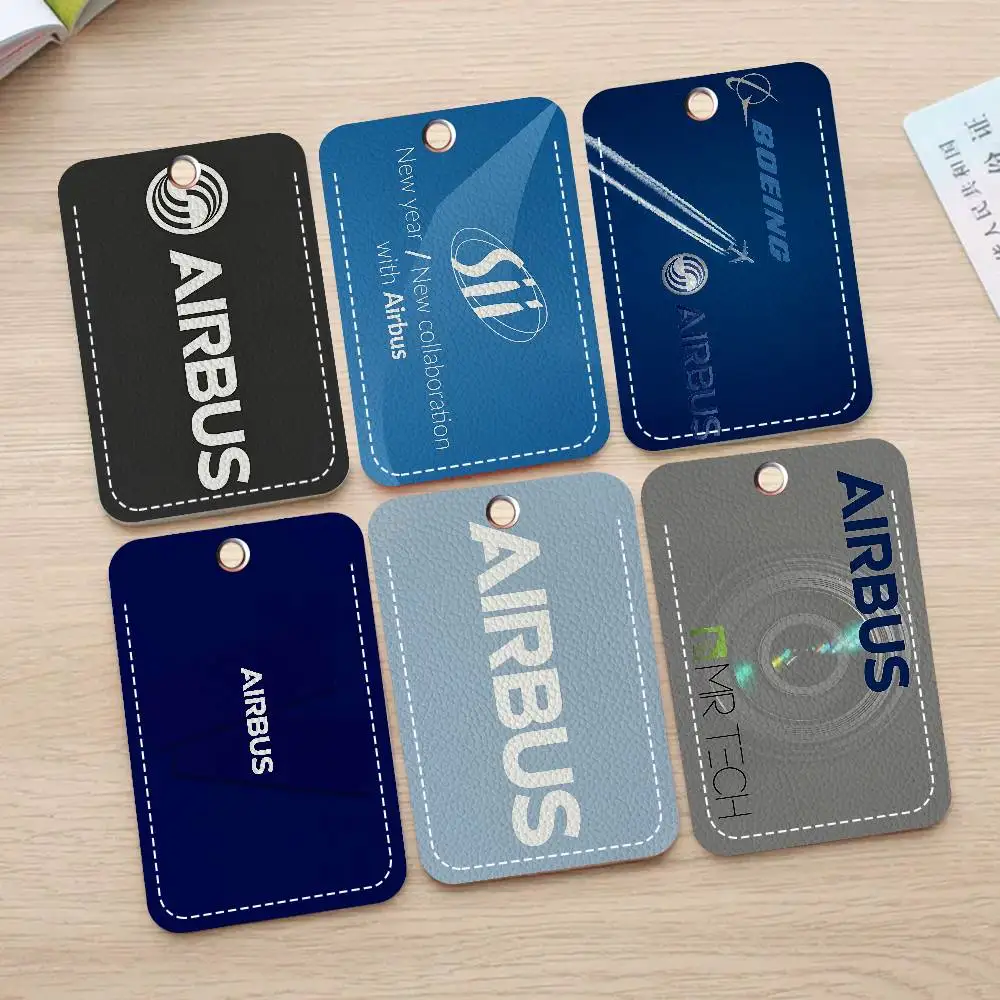 1PC A-Airbus Rectangle Keychain Card Holder, Badge Credit Card Holder, Student ID Card Holder, Bus Cards Cover