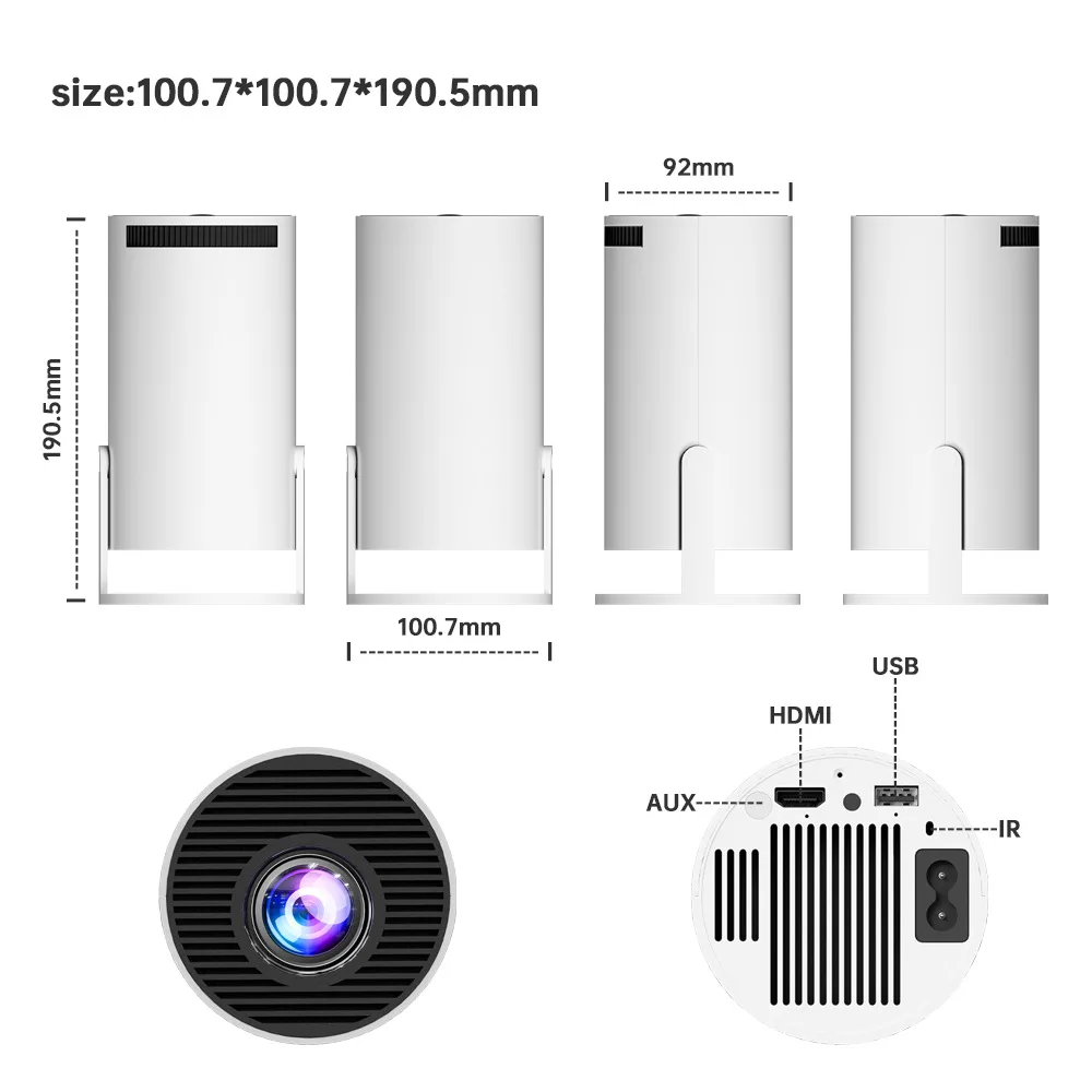 Game projector Projector 4K Android11.0 720P Native 1280*720P Dual WIFI6 BT5.0  Smart Home Theater Outdoor Portable Project