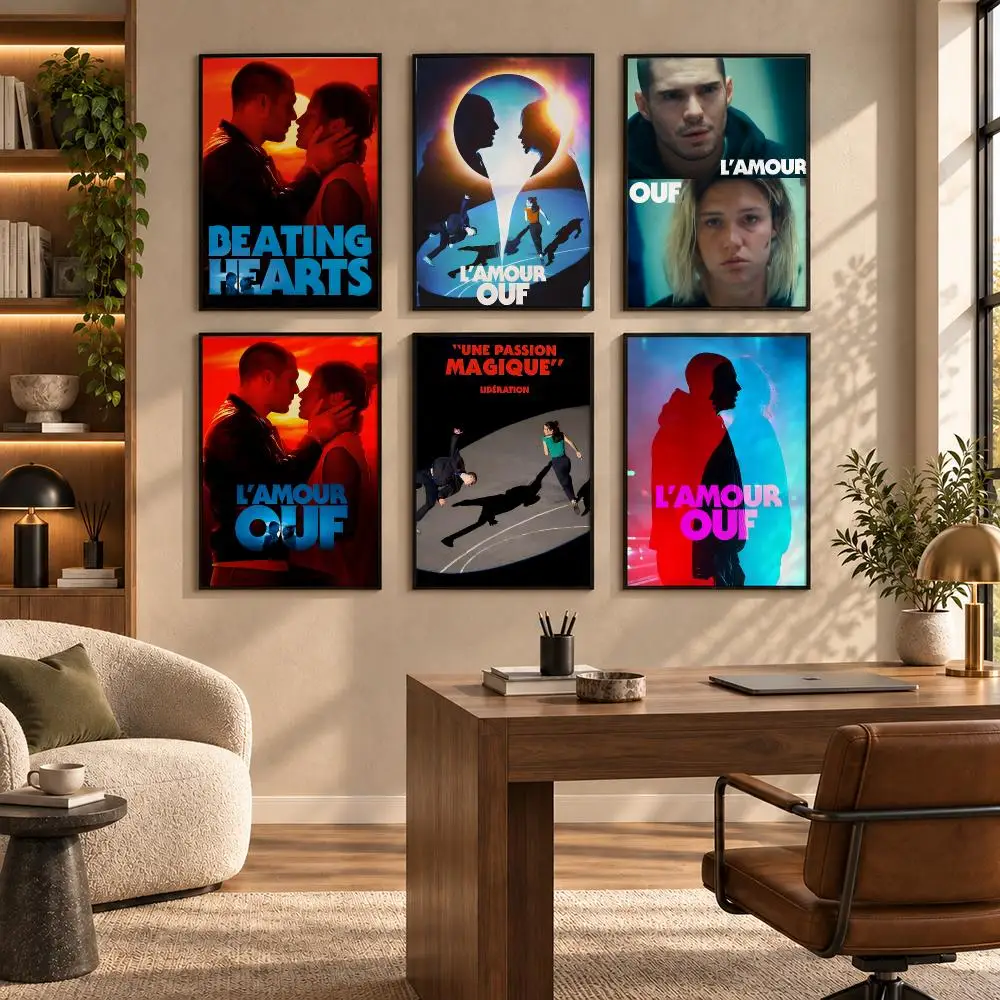 Beating Hearts Movie Poster Self-adhesive Art Waterproof Paper Sticker Coffee House Bar Room Wall Decor