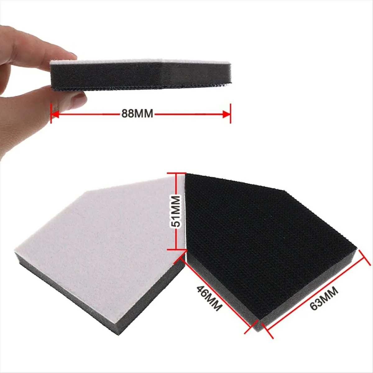 828 Mega Sale 80Pcs Detail Sanding Paper and 2 Pads Fits Sander - 60/120/180/240 Grit Heavy Duty Hook & Loop Cloth Sandpaper