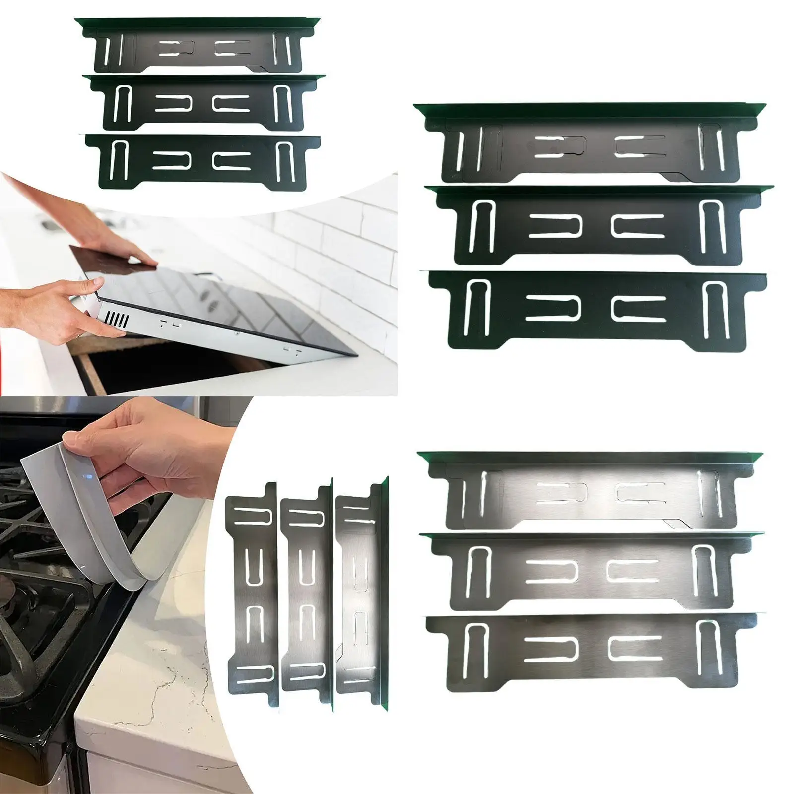 

4-х шт. крышки для плиты, простая в установке полоса для кухонных печей из нержавеющей стали для столешницы, ресторана, отеля, столовой