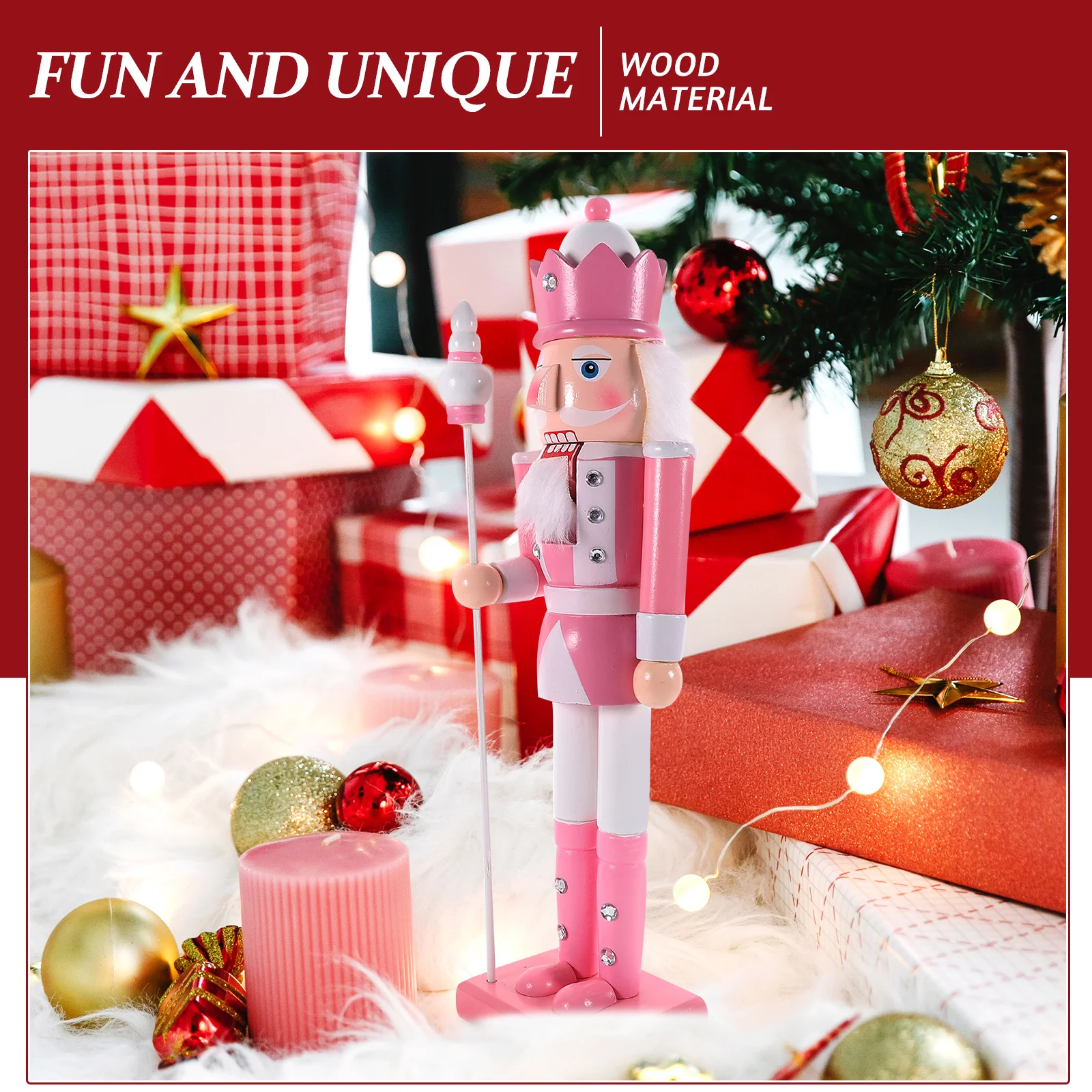 1pc Wooden Soldier Ornament Colorful Hand Painted Christmas Decoration Desktop Home Party Gift Xmas Figure Wood Nutcracker Craft
