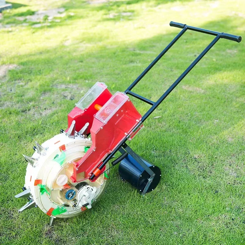 Manual Hand Push Corn Seeder, Agricultural Machinery, Single-row, 2 in 1, Double-nozzle, Soybean Corn Planter