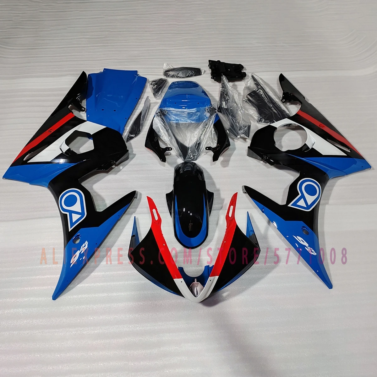 For YZF R6 2003 2004 2005 Painted Fairing Kit Injection Molded ABS Motorcycle Fairings Bodywork Cowling Black Blue