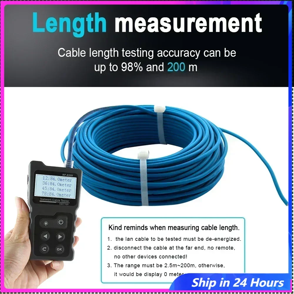 

NOYAFA Enhanced NF-8209 RJ45 Network Cable Tester for POE Detection and Network Troubleshooting