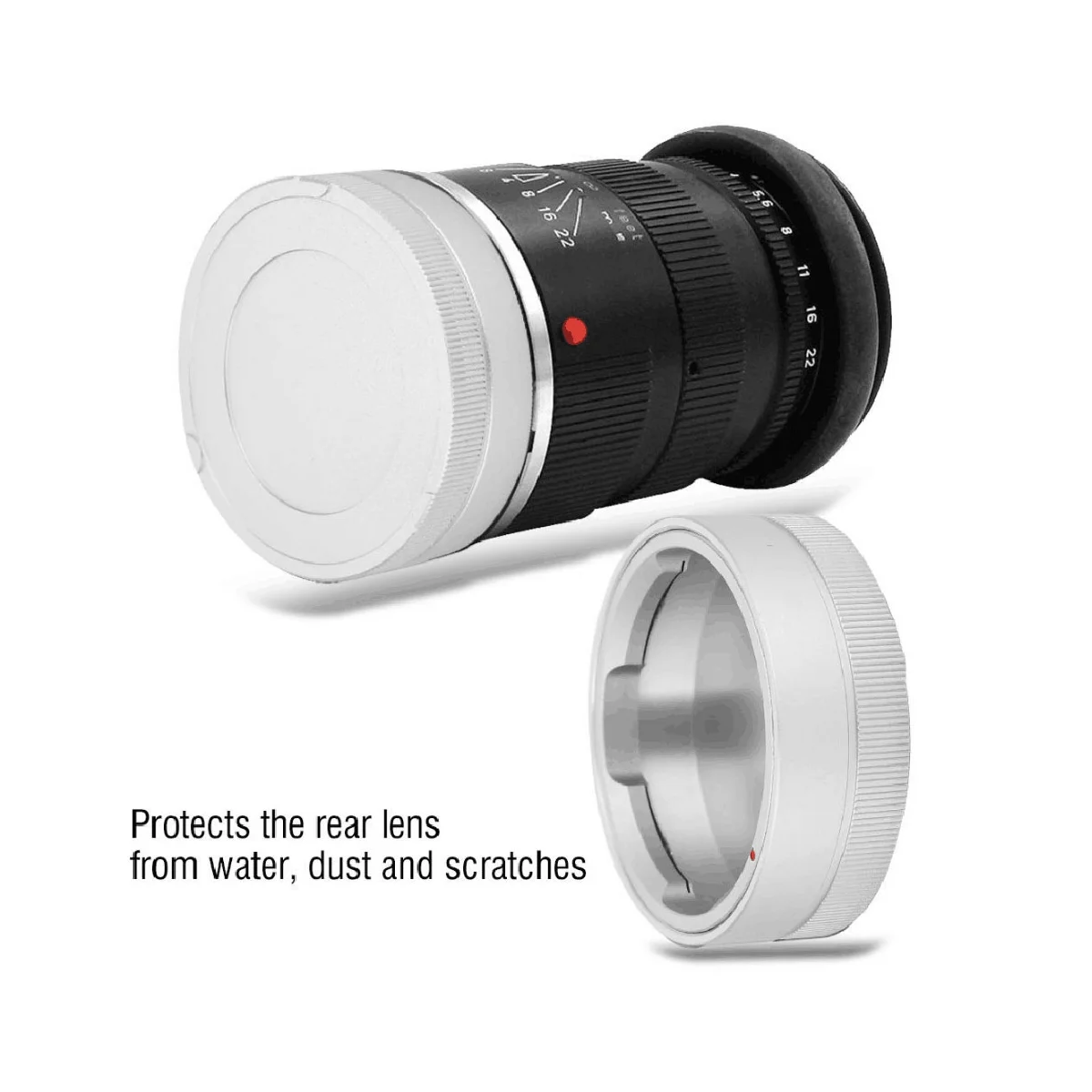 For Leica LM VM ZM Port Metal Multifunctional Portable Convenient Security Lens Back Cover, Silver