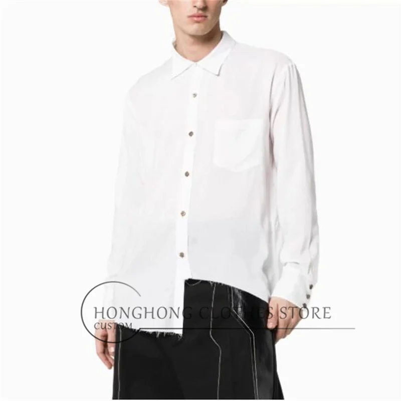 2026New design white cotton and linen shirt - high-quality custom-sized semi-transparent blouse view 2