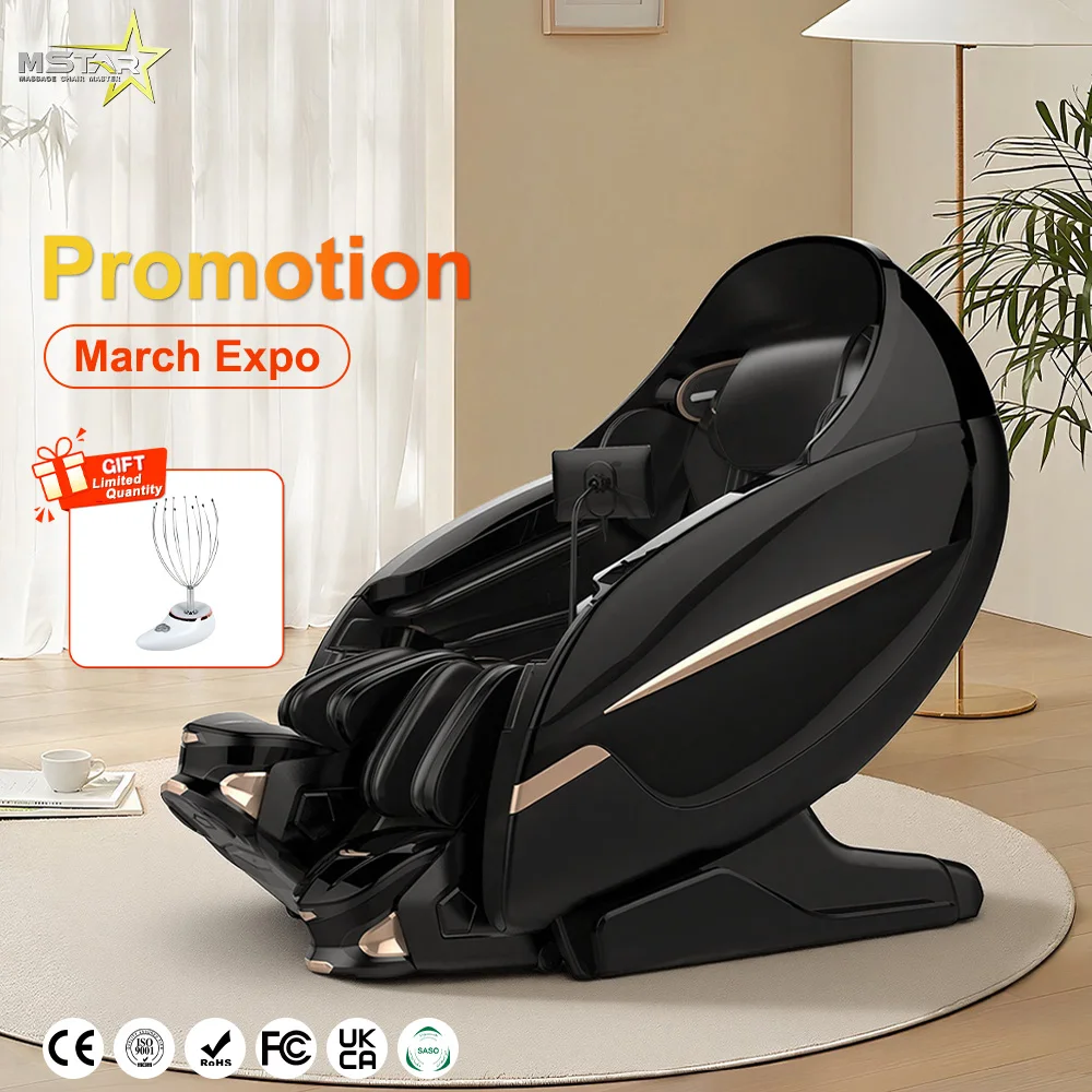 China Luxury Dynamic Sitting Foot Tilt Sound Wave 24 Auto Programs Massage Chair