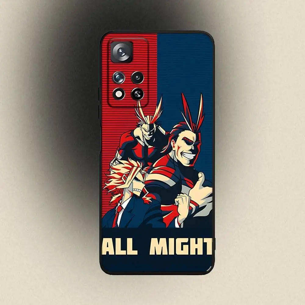 私のヒーロー A-Academia オールマイト電話ケース サムスンギャラクシー A 91、80、73、72、53、52、51、22、5G、プラス、J、ノート用 ソフトブラックカバー