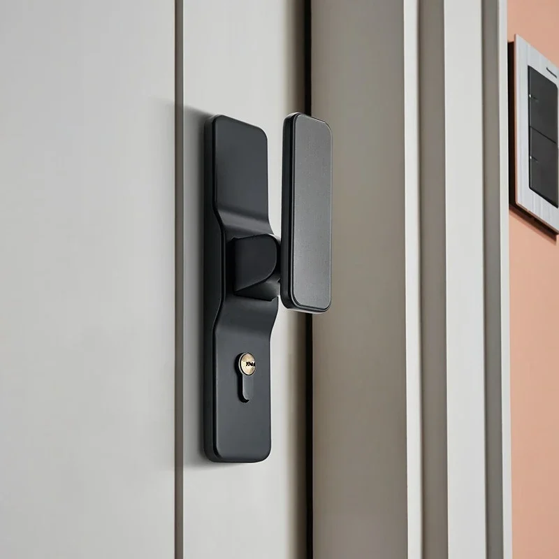 

Quiet light luxury black door lock, split lock room door lock, simple and modern universal type