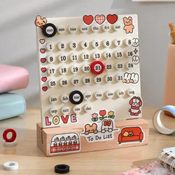 DIY Ring Desk Perpetual Calendar Desktop Decoration Acrylic Creative INS Date Record Gift Home Decoration Offic School Stationer