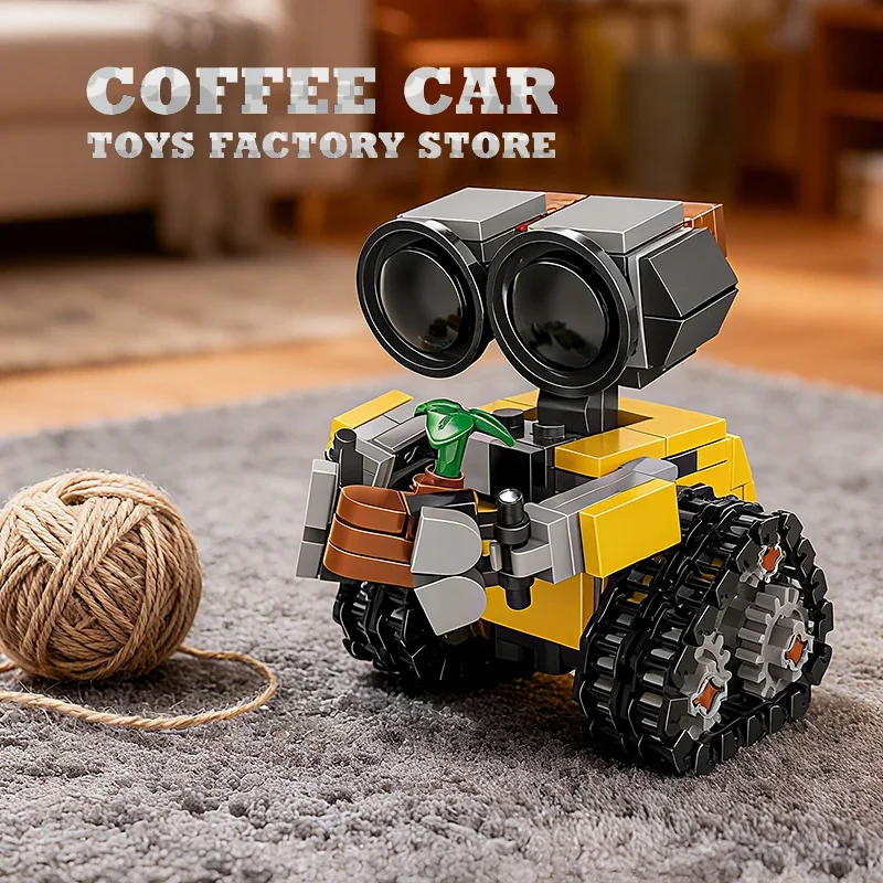 

Mini Robot Cute Space MOC Building Bricks Toys 217Pcs Tracked Bot Classic Movie Model Dolls Toys for Kids Adult Christmas Gifts