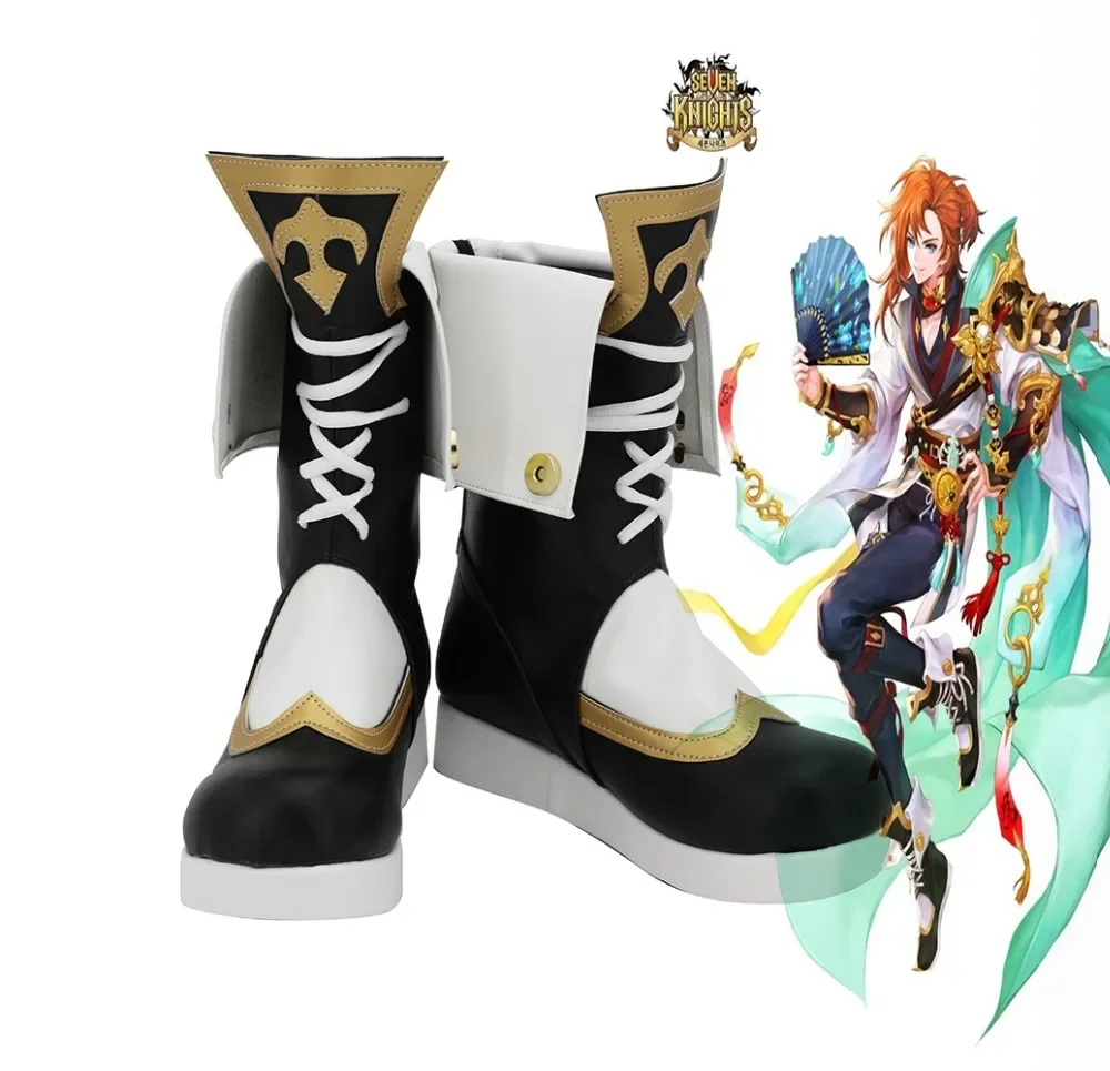 Zapatos Aarang Cosplay siete caballeros Hada extraña Sage Aarang botas de Cosplay zapatos hechos a medida de cualquier tamaño