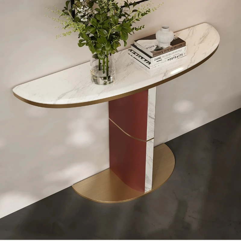 X-S  Modern Light Luxury High-End Luxury Stone Entryway Table Simple  Art Style Entryway Console HG